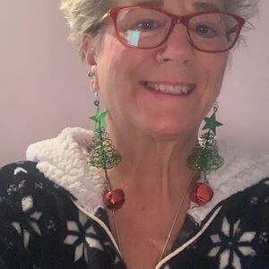 Earrings Exaggerated Christmas Tree Ornament Pierced Earrings